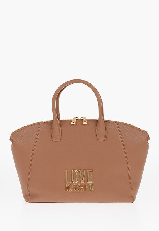 Moschino LOVE Borsa Tote in Ecopelle con Logo Dorato taglia Unica