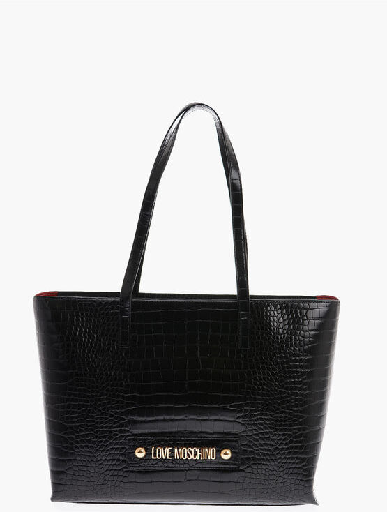 Moschino LOVE Borsa Tote in Ecopelle Effetto Coccodrillo taglia Unica