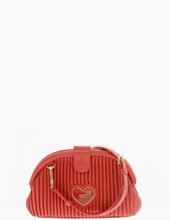 Moschino LOVE Clutch in Ecopelle Plissettata con Tracolla Removibile taglia Uni