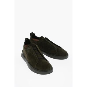 Zegna Sneakers Basse TRIPLE STITCH in Camoscio taglia 10