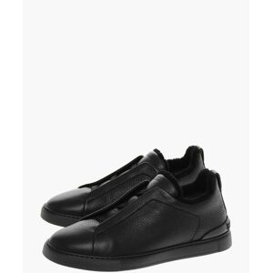 Zegna Sneakers Basse TRIPLE STITCH In Pelle Martellata con Interno taglia 6