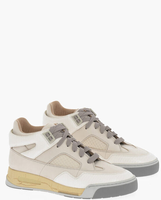 Maison Margiela MM22 Sneaker Alte In Pelle effetto Serpente con Suola Effett taglia 43