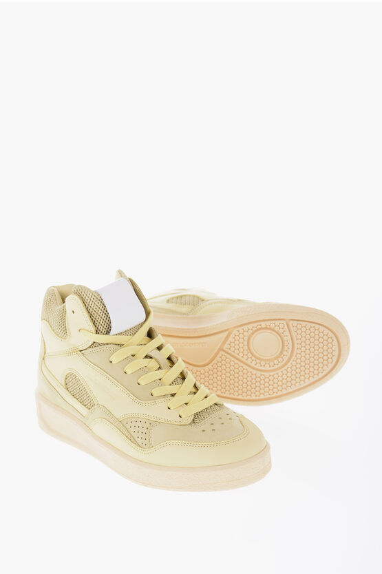 Jil Sander Sneakers High-Top BASKET In Pelle Con Suola In Gomma taglia 36