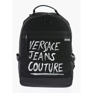 Versace JEANS COUTURE Zaino in Tela con Stampa Logo a Contrasto taglia Unica