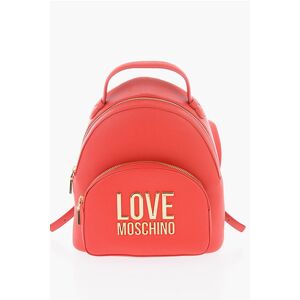 Moschino LOVE Zainetto in Ecopelle Martellata con Logo-Placca Dorato taglia Uni