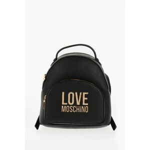 Moschino LOVE Zaino in Ecopelle a Tinta Unita con Logo Dorato taglia Unica