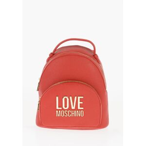 Moschino LOVE Zaino in Ecopelle a Tinta Unita con Logo Dorato taglia Unica