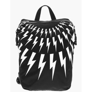 Neil Barrett Zaino FAIR-ISLE THUNDERBOLT in Nylon con Dettagli in Pelle taglia Unic