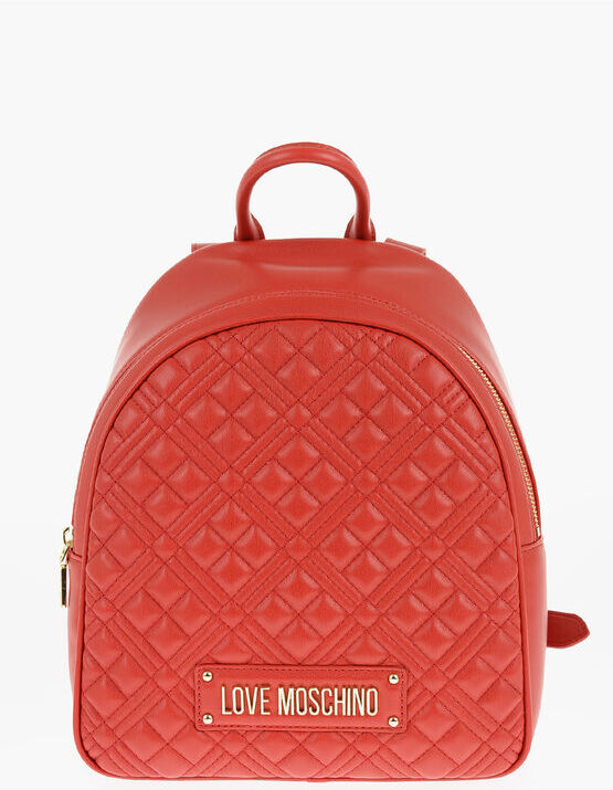 Moschino LOVE Zaino in Ecopelle Trapuntato con Logo Dorato taglia Unica