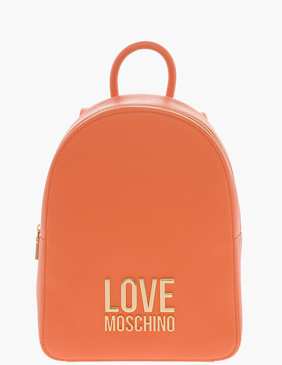 Moschino LOVE Zaino In Pelle Vegan Martellata con Logo Dorato taglia Unica