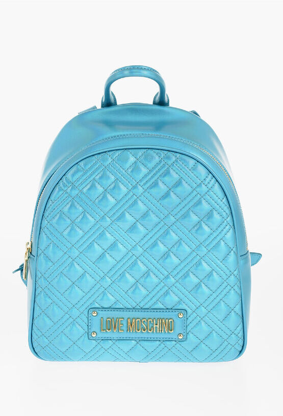 Moschino LOVE Zaino Trapuntato in Ecopelle Laminata taglia Unica