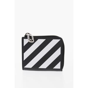 Off-White Portafoglio BINDER DIAG in Pelle Saffiano taglia Unica