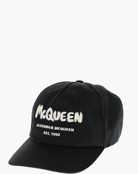 alexander mcqueen cappello baseball in tinta unita con logo ricamato taglia l