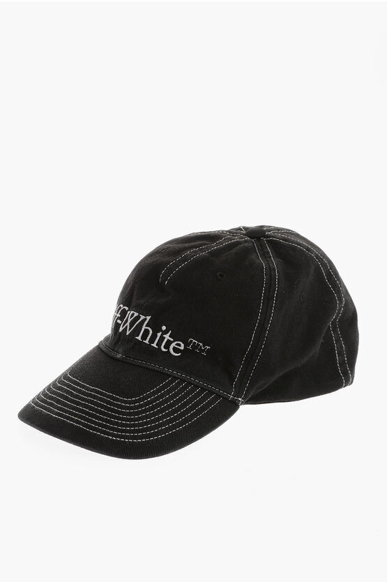 off-white seasonal cappello baseball in cotone con logo ricamato taglia unica
