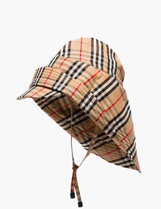 Burberry Cappello da Pioggia Oversize con Iconico Motivo a Quadri taglia S/M