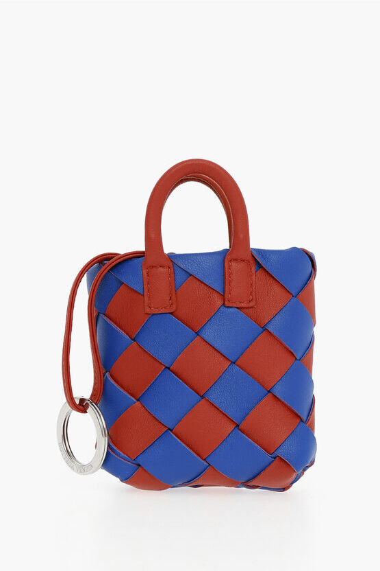 Bottega Veneta Charm a Borsa in Nappa Intrecciata Bicolore taglia Unica