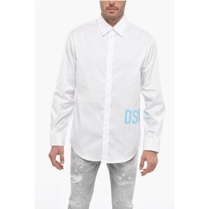 Dsquared2 Camicia in Cotone Dropped Shoulder con Logo Stampato taglia 52