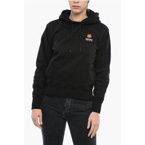 Kenzo Felpa Hoodie CREST LOGO in Cotone Garzato taglia S