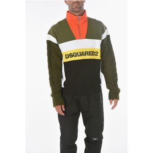 Dsquared2 Felpa Mezza Zip con Doppio Tessuto taglia M