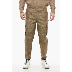 Versace Pantaloni Cargo Utility con Fantasia Logo All Over taglia 50