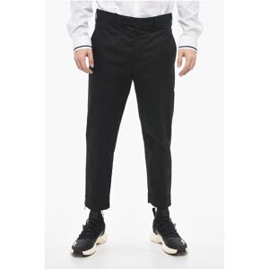 Neil Barrett Pantaloni JAMIE In Twill di Cotone Slim Fit con Zip Alla Cav taglia 52