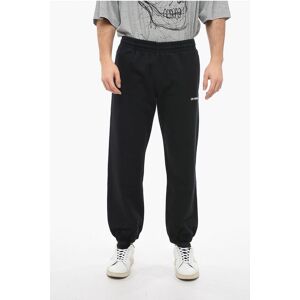 Off-White PERMANENT Joggers in Cotone Garzato FOR ALL con Logo Ricamat taglia Xl