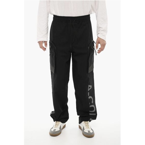 a cold wall pantaloni cargo a quadri rip stop con elastico in vita taglia 50