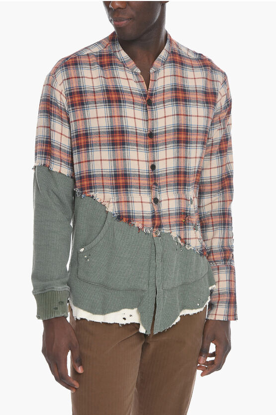 Greg Lauren Camicia Destrutturata a Quadri Plaid taglia Xl