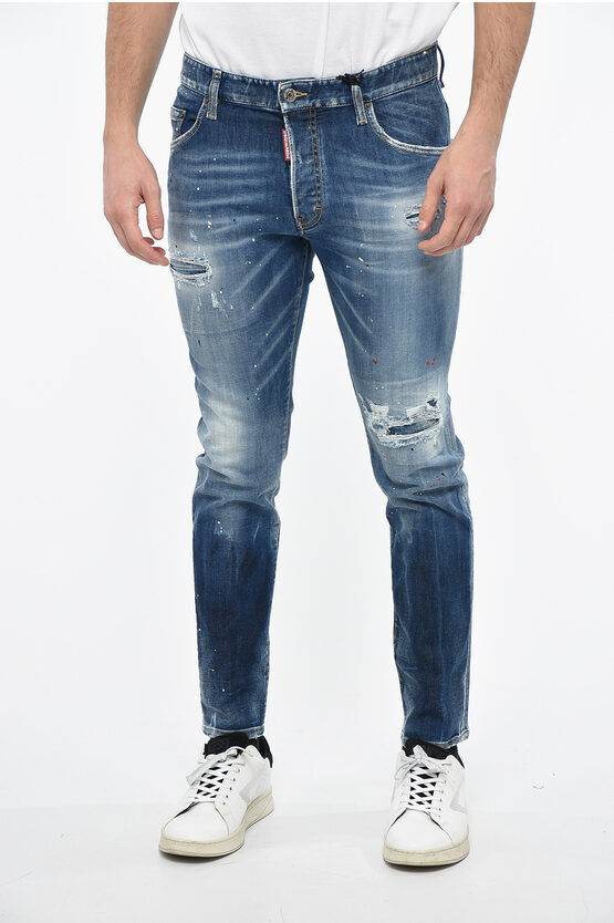 Dsquared2 Jeans SKATER Distressed con Lavaggio Chiaro 16cm taglia 52