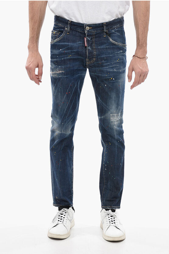 Dsquared2 Jeans Skater Fit con Effetto Sketch 15cm taglia 46