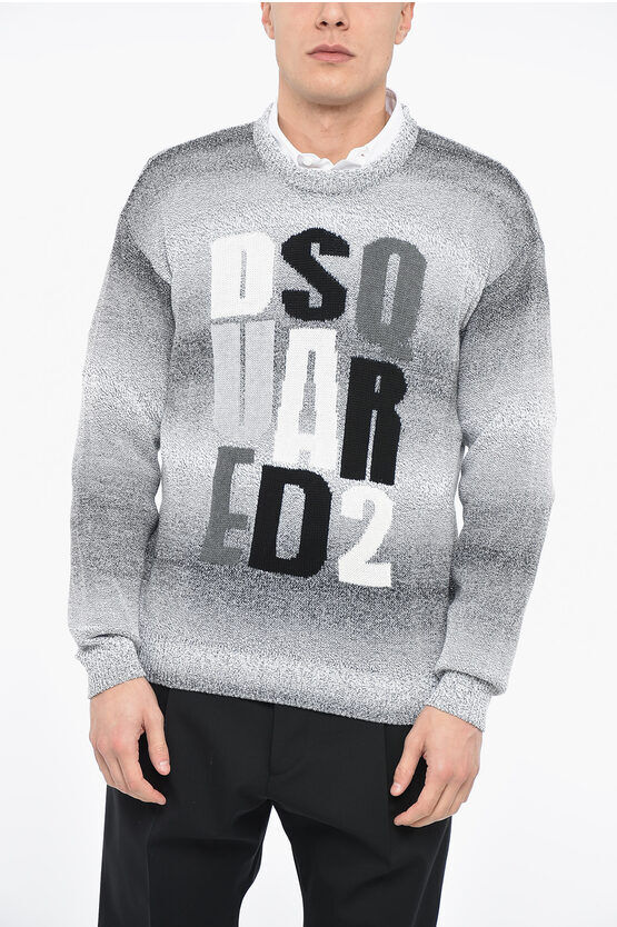 Dsquared2 Pullover MONOGRAM con Effetto Sfumato taglia Xxl