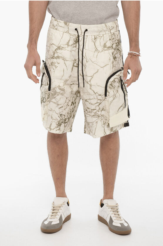 A Cold Wall Shorts Cargo a Quadri Rip Stop effetto Marmo taglia 50