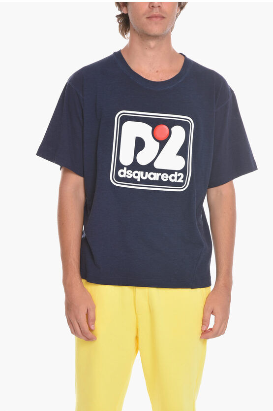 Dsquared2 T-Shirt Girocollo con Maxi Logo in rilievo taglia Xxl