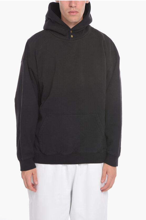 Fear Of God Felpa Hoodie in Tinta Unita con Dettaglio Bottoni taglia S