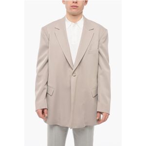 Martine Rose Blazer STONE in Twill Riciclato con Tasche ad Aletta taglia 48