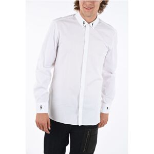 Neil Barrett Camicia THUNDERBOLT in Poplin con Stampa Fulmin sul Colletto taglia L