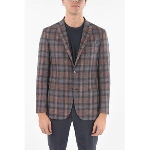 Corneliani CC CCOLLECTION Blazer a 2 bottoni RIGHT a Quadri con Tasca a taglia 50