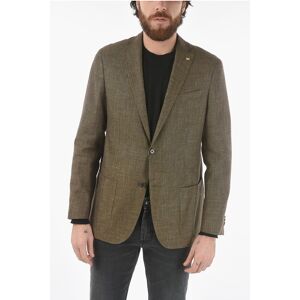 Corneliani CC COLLECTION giacca a 2 bottoni RIGHT in lino e cotone due taglia 58