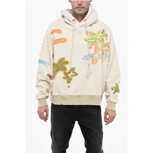 Palm Angels Felpa Hoodie Effetto Vintage con Stampa taglia Xs