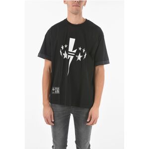 Neil Barrett JAMES HARDEN T-shirt STAR BOLT Girocollo con Stampa sul Fron taglia M