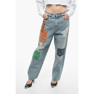 Alanui Jeans CALIFORNIA Patchwork Con Dettagli Distressed taglia 25