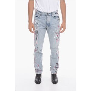 Amiri Jeans Straight fit in Denim Lavaggio Chiaro con Stampa Verni taglia 32