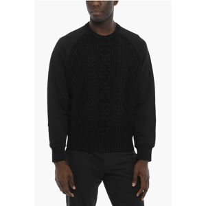 Neil Barrett Maglia a Trecce HYBRID in Lana e Cotone con Manica Raglan taglia L