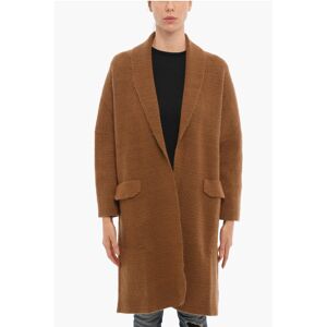 Woolrich Maxi Cardigan Open Front con Tasche ad Aletta taglia S