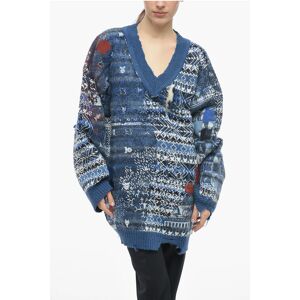 Maison Margiela MM0 Pullover in Misto Lana con Collo a V taglia S