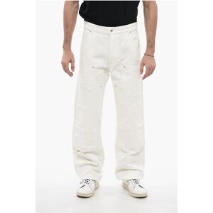 Heron Preston Pantaloni Cargo CARPENTER in Denim Distressed taglia 32