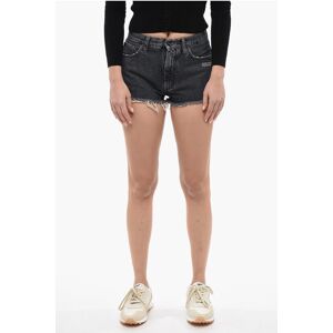 Off-White Shorts In Jeans CORPORATE Dark Wash Con Taglio Vivo taglia 30