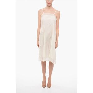 Pero Slip Dress in Misto Seta con Bordi in Sangallo taglia 46