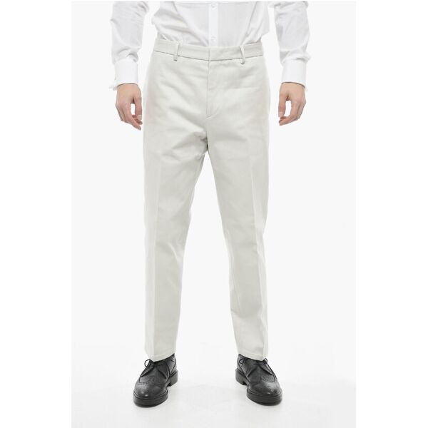 jil sander pantaloni chino in cotone twill con passanti taglia 48