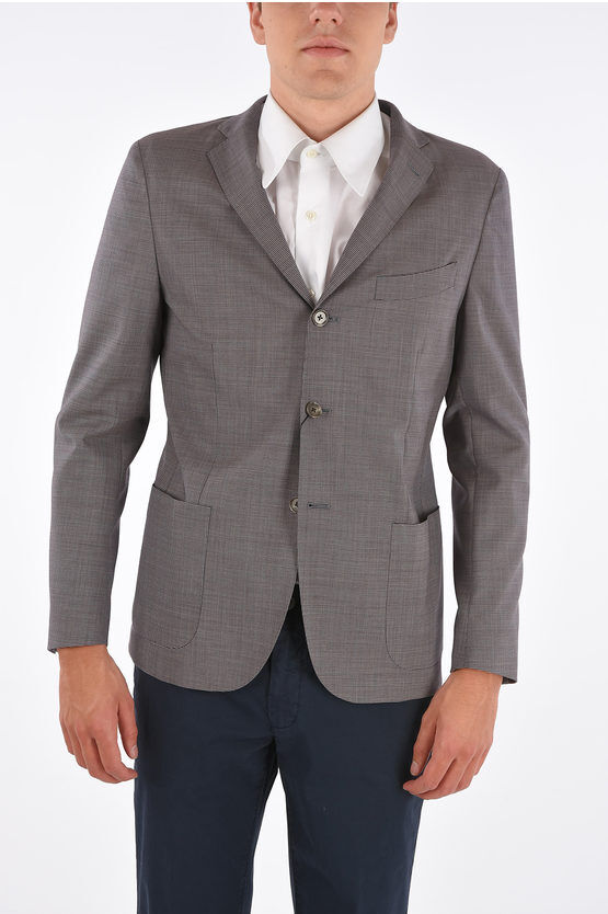 corneliani cc collection blazer reward sfoderato con motivo pied de pou taglia 48